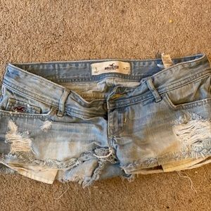 Hollister blue jean shorts
